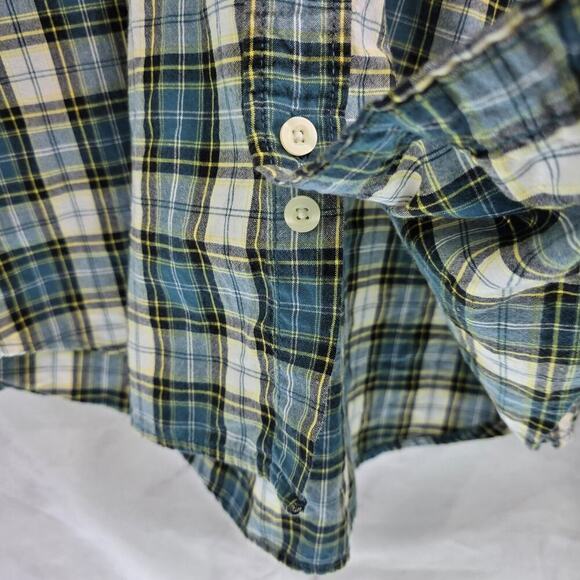 Carhartt Shirt Mens Medium Long Sleeve Button Up Plaid Green Collared - Picture 10 of 12